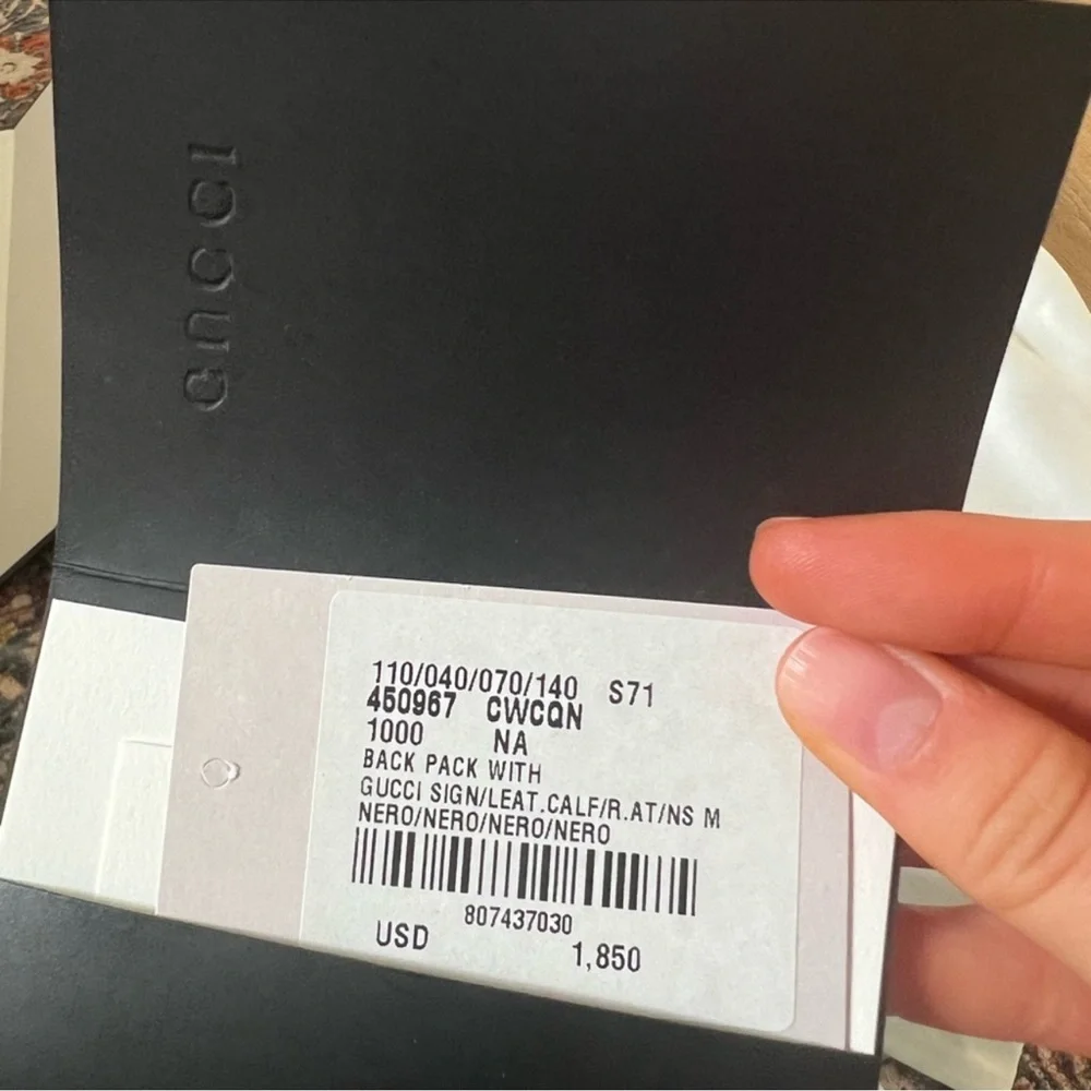 Gucci Black Modern Backpack Sleek Design - Picture 2 of 7